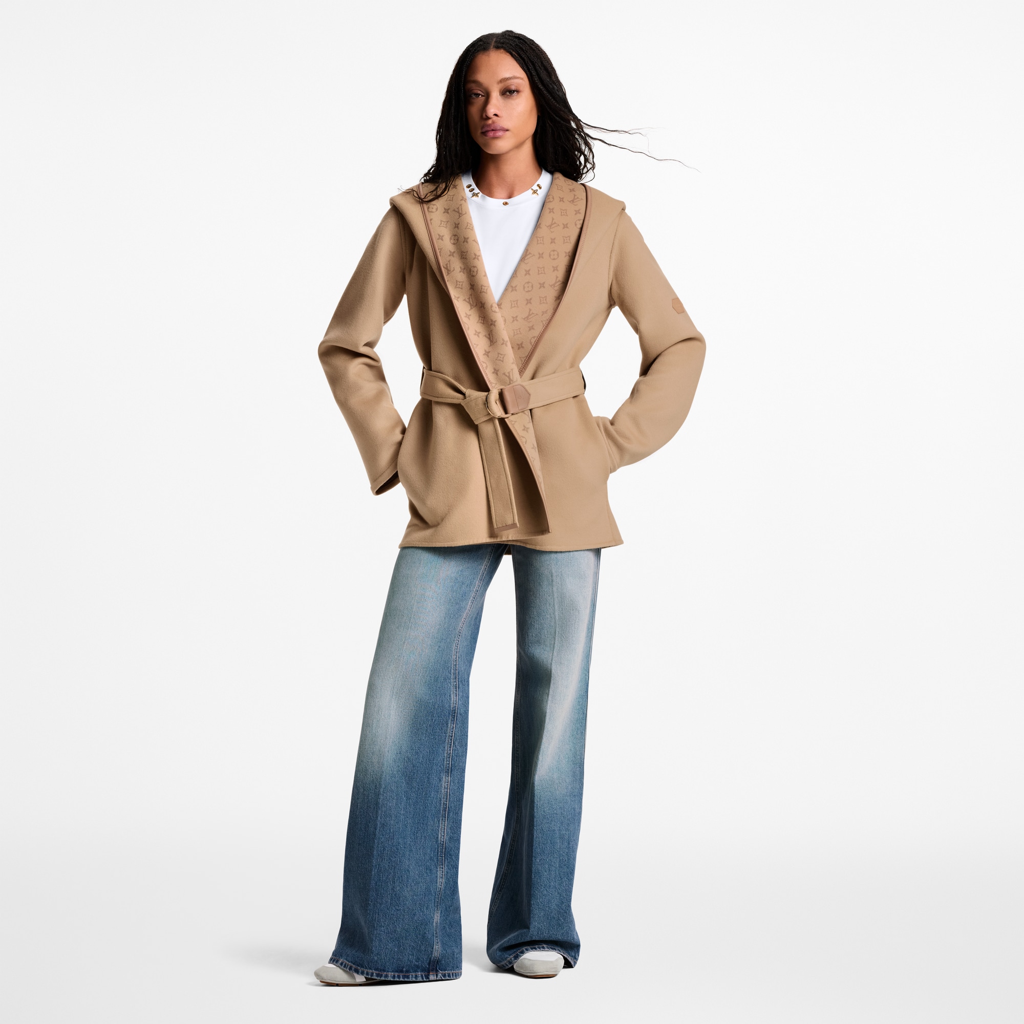 Belted Short Wrap Pea Coat - Women - Ready-to-Wear | LOUIS VUITTON ®